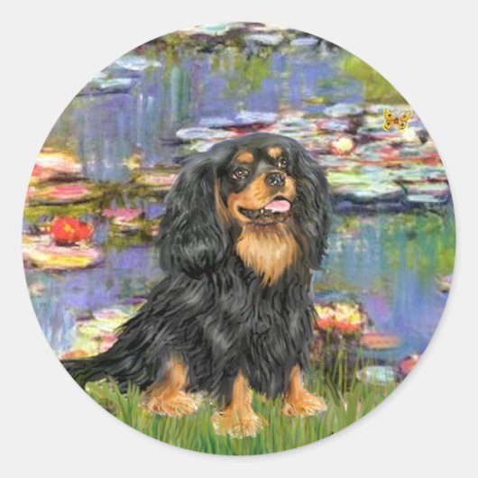 Cavalier (BT) - Waterlelies 2 Ronde Sticker (Voorkant)