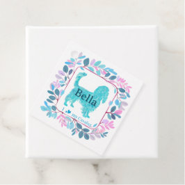 Cavalier Cadeautag – Gepersonaliseerde Pastelblauw Bedankjes Labels