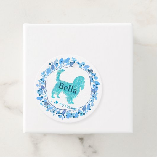 Cavalier Cadeautag – Gepersonaliseerde Pastelblauw Bedankjes Labels (In situ)