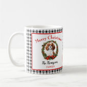 Cavalier Charles Hondennaam Gingham Kerst Mok (Links)