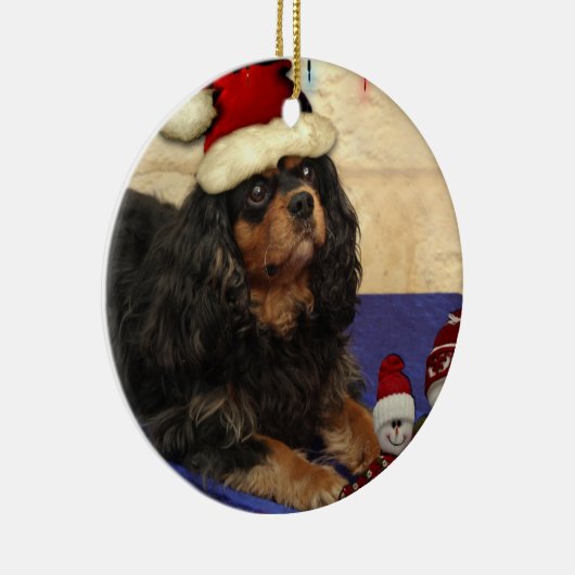 Cavalier Christmas Keramisch Ornament (Rechts)