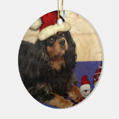 Cavalier Christmas Keramisch Ornament (Links)