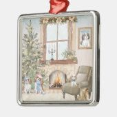 Cavalier Christmas Metalen Ornament (Links)