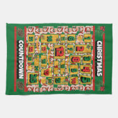 Cavalier Countdown Kerstmis Adventkalender Hond Theedoek (Horizontaal)