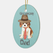 Cavalier Dad Ceramic Ornament (Links)