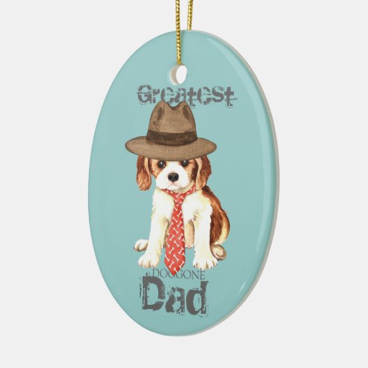 Cavalier Dad Ceramic Ornament (Links)
