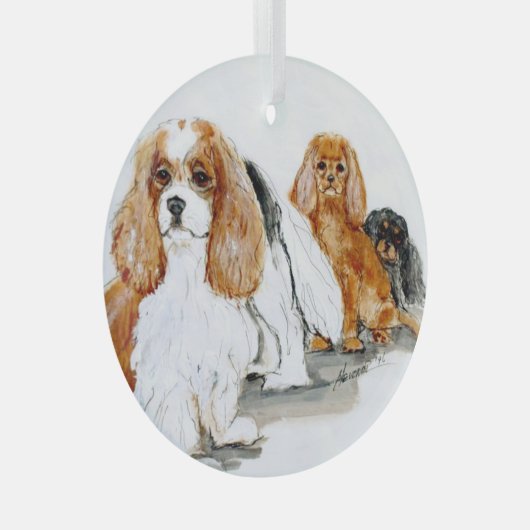 Cavalier door Hevener Glas Ornament (Voorkant Rechts)