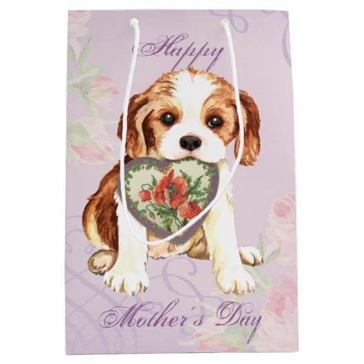 Cavalier Heart mama Medium Cadeauzakje (Voorkant)