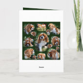 Cavalier Hond Fotocollage Gelukkige Verjaardag, Kaart (Achterkant)