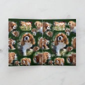 Cavalier Hond Fotocollage Gelukkige Verjaardag, Kaart (Binnen)