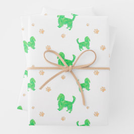 Cavalier Inpakpapier – Minimaal Groen Cadeau Vel