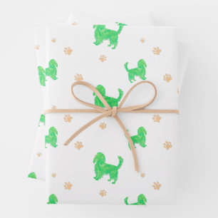 Cavalier Inpakpapier – Minimaal Groen Cadeau Vel