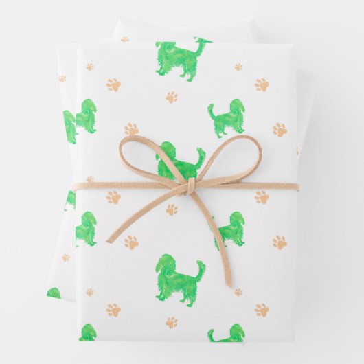 Cavalier Inpakpapier – Minimaal Groen Cadeau Vel (In situ)