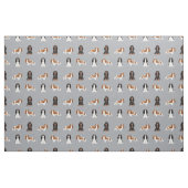 cavalier kc spaniel dogs grijs stof (Fat Quarter)