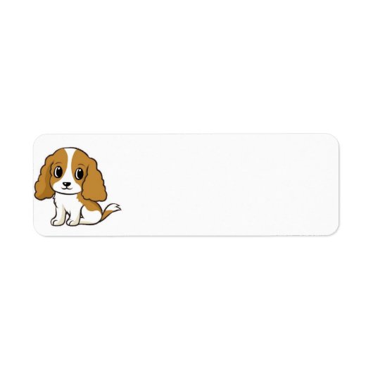 cavalier kcs blenheim cartoon etiket (Voorkant)