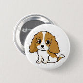 cavalier kcs blenheim cartoon ronde button 5,7 cm (Voorkant /achterkant)