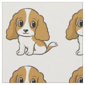 cavalier kcs blenheim cartoon stof (Close Up)