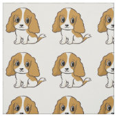 cavalier kcs blenheim cartoon stof (Swatch)