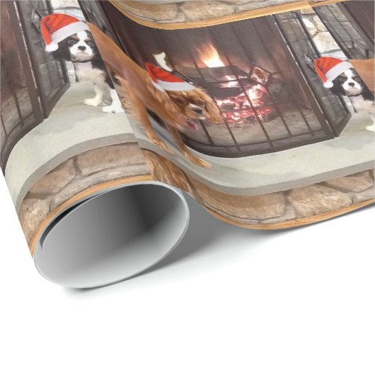 Cavalier kerstcadeautje cadeaupapier (Rol Hoek)