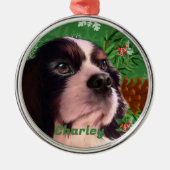 Cavalier-kerstdecor-Ornament Metalen Ornament (Voorkant)