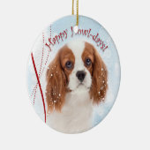 Cavalier kerstversiering keramisch ornament (Rechts)