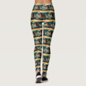 Cavalier King Beach Surfschilderkunst Leggings (Achterkant)