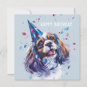 Cavalier King Charled Spaniel Verjaardagskaart Feestdagenkaart