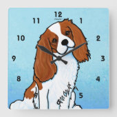 Cavalier King Charles Acrylic Wall klok (Voorkant)