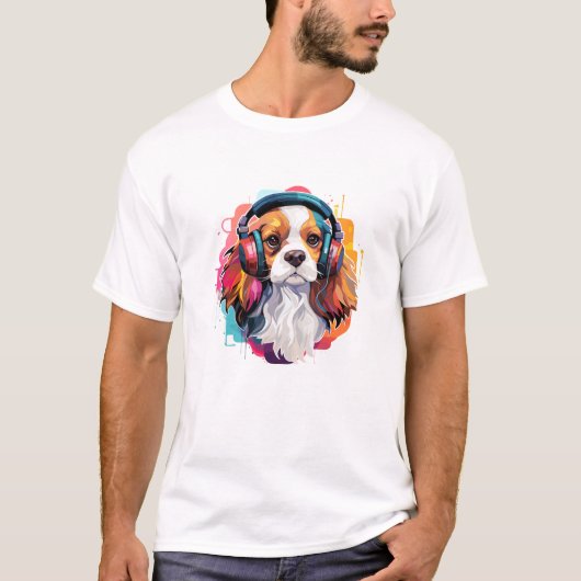 Cavalier King Charles Animal World Huisdier Hond L T-shirt (Voorkant)