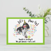 Cavalier King Charles Birthday Party Invitation (Staand voorkant)