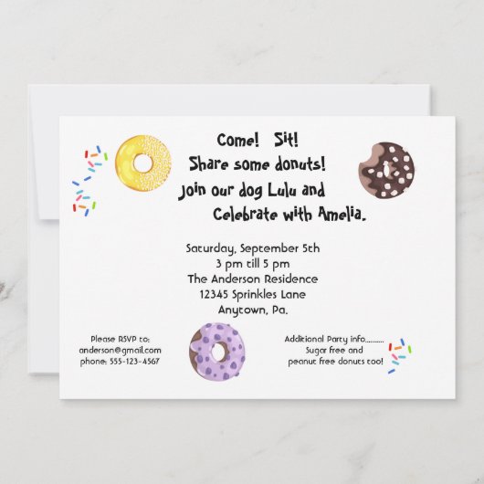 Cavalier King Charles Birthday Party Invitation (Achterkant)