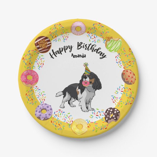 Cavalier King Charles Birthday Party Paper Bord (Voorkant)