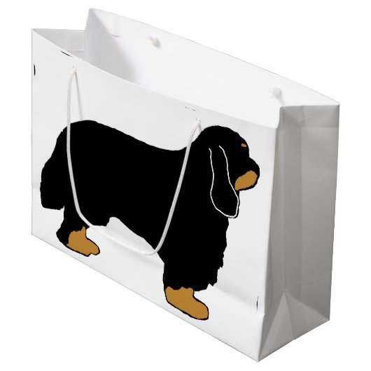 Cavalier King Charles black en tan silo Groot Cadeauzakje (Voorkant Gekanteld)