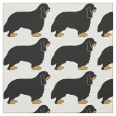 Cavalier King Charles black en tan silo Stof (Swatch)