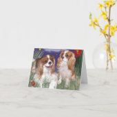 Cavalier King Charles, Blenheim Baby's Kaart (Gele Bloem)