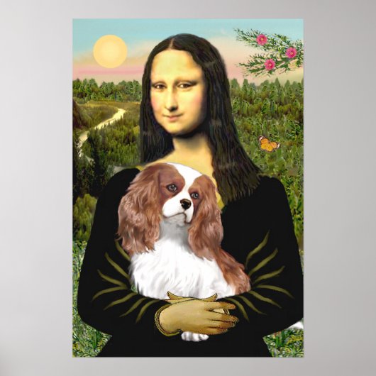 Cavalier King Charles (Blenheim) - Mona Lisa Poster (Voorkant)