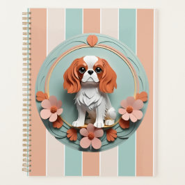 Cavalier King Charles Bloemen Papier Snijkunst Planner