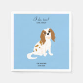 Cavalier King Charles bruiloft cocktail servetten (Voorkant)