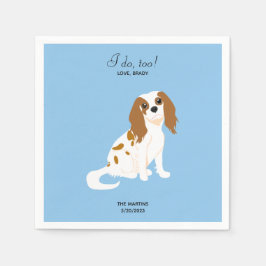 Cavalier King Charles bruiloft cocktail servetten