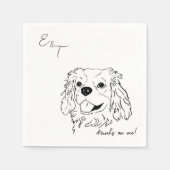 cavalier king charles cocktail bruiloft servetten (Voorkant)