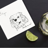 cavalier king charles cocktail bruiloft servetten