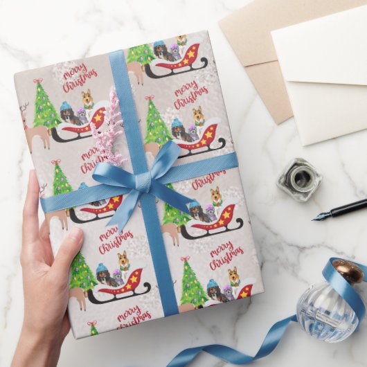 Cavalier King Charles, Collie en Havanese Cadeaupapier (Geschenken)