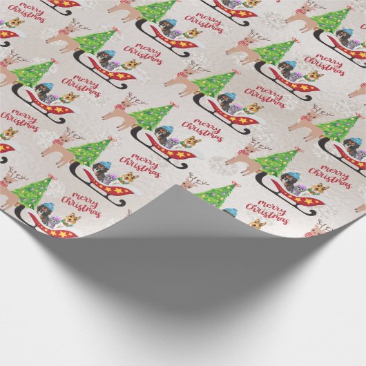 Cavalier King Charles, Collie en Havanese Cadeaupapier (Hoek)