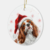Cavalier King Charles Dog Christmas Personalized Keramisch Ornament (Links)