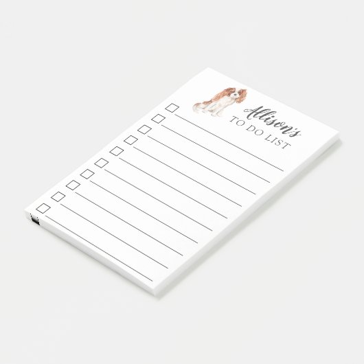 Cavalier King Charles Dog gepersonaliseerd om lijs Post-it® Notes (Schuin)