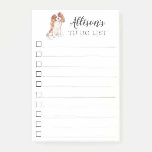 Cavalier King Charles Dog gepersonaliseerd om lijs Post-it® Notes (Voorkant)