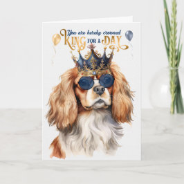 Cavalier King Charles Dog King voor een dag van de Kaart