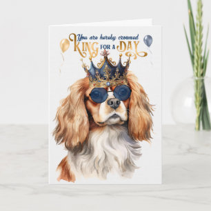 Cavalier King Charles Dog King voor een dag van de Kaart