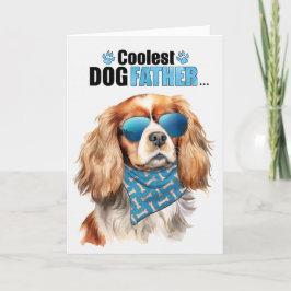 Cavalier King Charles Dog Koudste Vaderdag papa Feestdagen Kaart