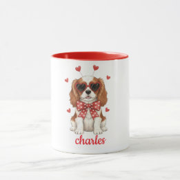 Cavalier King Charles dog mug Valentines day 2026 Mok